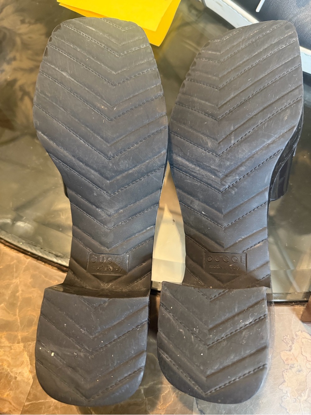 Gucci Black Logo Mule Sandals - Picture 8 of 9